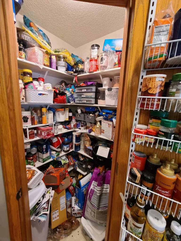 The items were overflowing and needed to be spaced and organized in bins. 