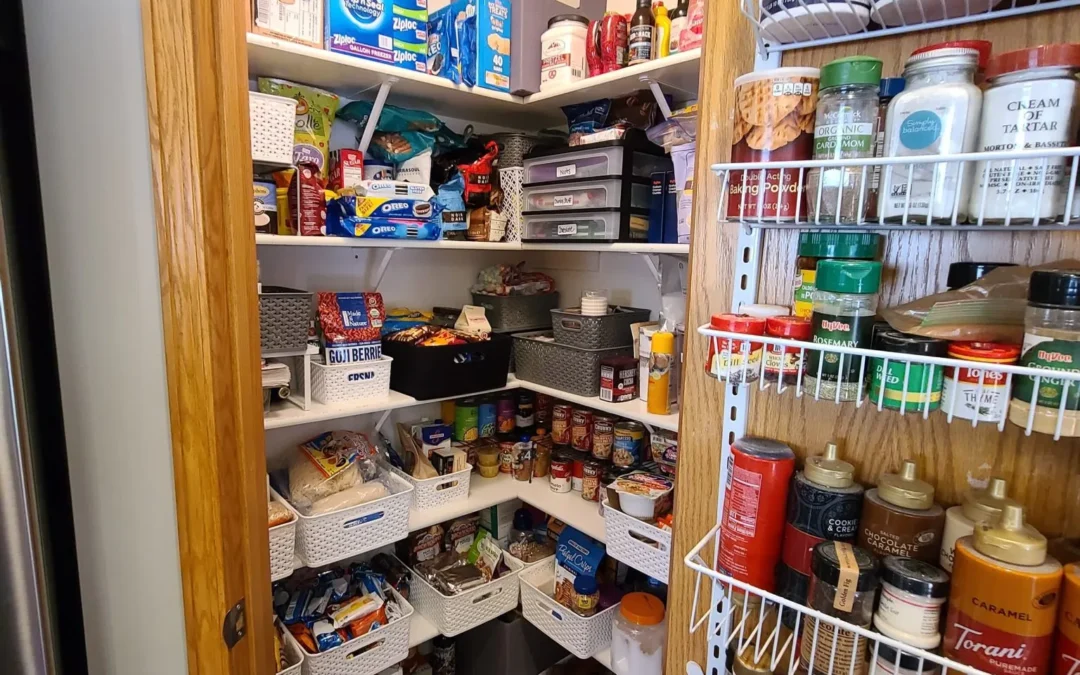 A baker needs her items and this was organized to help her find what she needs. Her family also can now find their snacks and other items. Win win!