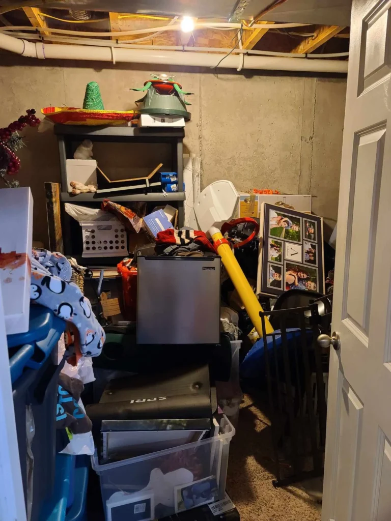 The storage area needed to be cleaned up and reorganized for a showing!